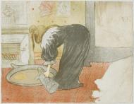 Henri de Toulouse-Lautrec, Elles : Femme au tub, lithogrpahie en couleur, 40,2 × 52,4 cm (feuille), 1896. Paris, bibliothèque de l'INHA, EM TOULOUSE-LAUTREC 215. Cliché INHA.